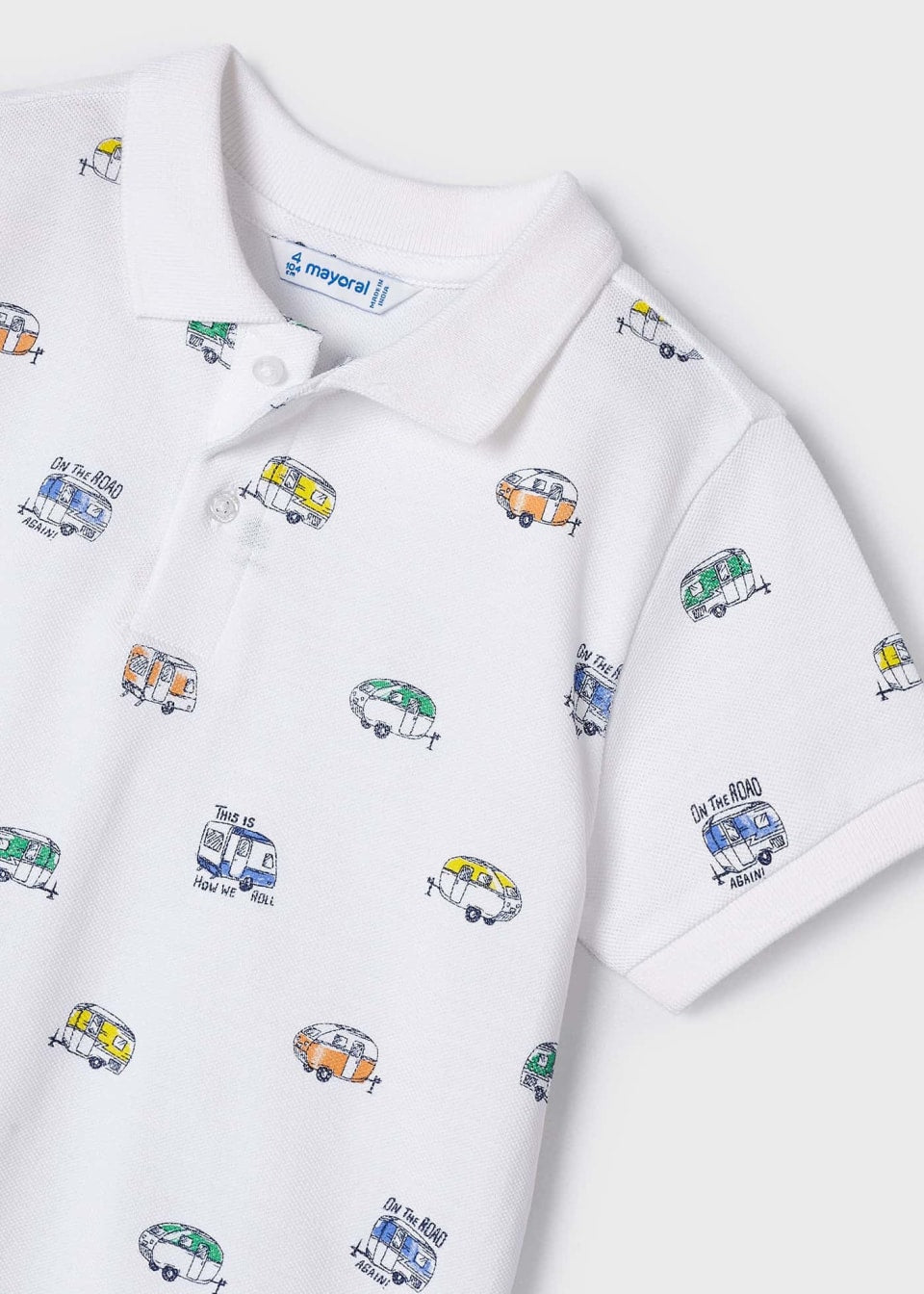 Copy of Mayoral Age 4 Boys Printed Polo Shirt