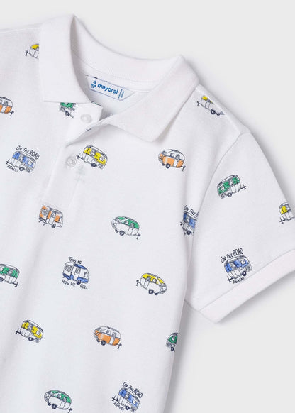 Copy of Mayoral Age 4 Boys Printed Polo Shirt