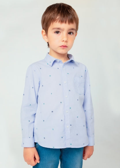 Mayoral Age 4 Boys Long Sleeved Printed Shirt 4110-53