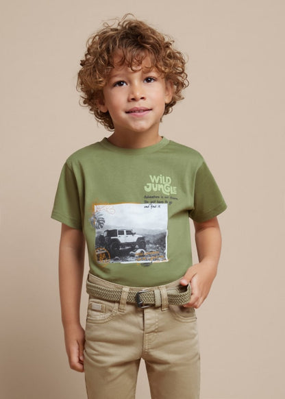 Mayoral Age 4 Boys Short Sleeved  Printed Cotton Top