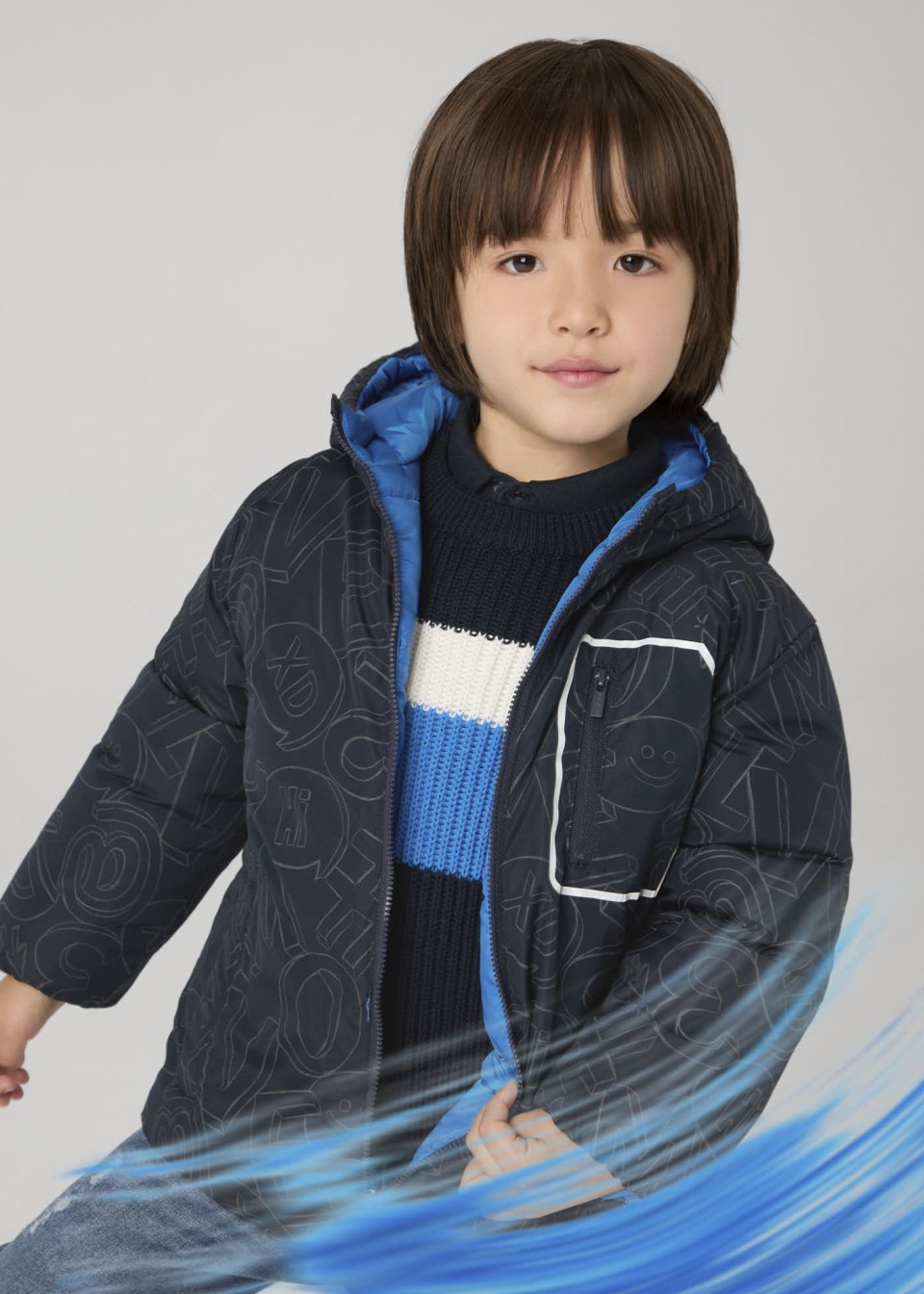 Mayoral Age 4 Boys Hooded Reversible Jacket 4471-78