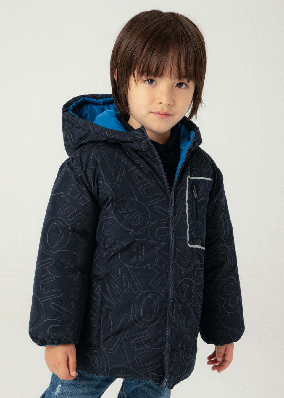 Mayoral Age 4 Boys Hooded Reversible Jacket 4471-78