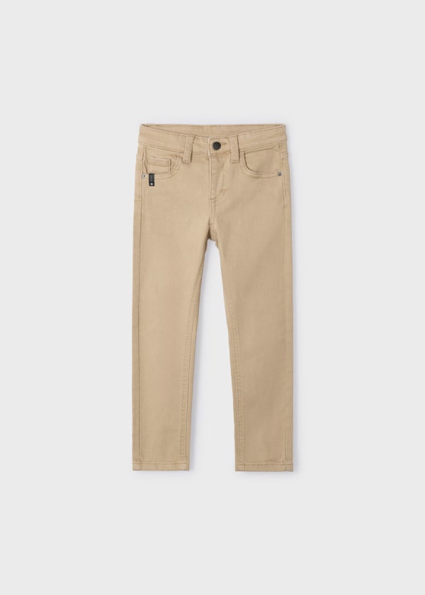 Mayoral Age 4 Boys Light Beige Skinny Fit Trousers 4529 -45