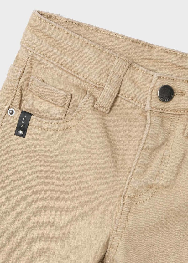 Mayoral Age 4 Boys Light Beige Skinny Fit Trousers 4529 -45