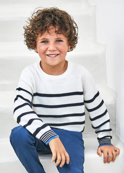 Mayoral Age 4 Boys Knitted Striped Jumper 3357-47