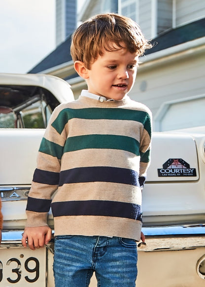 Mayoral Age 4 Boys Knitted Striped Jumper 4338-10