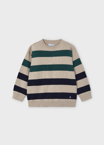 Mayoral Age 4 Boys Knitted Striped Jumper 4338-10