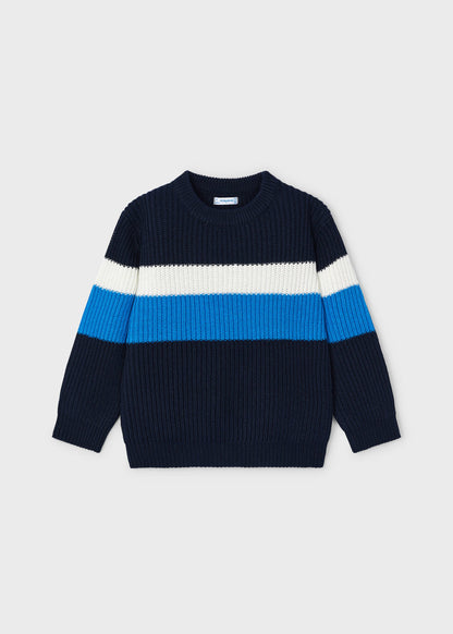 Mayoral Age 4 Boys Striped Ribbed Knit Jumper 4335 94