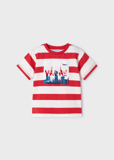 Mayoral Age 4 Boys Striped Cotton T Shirt 3019–22