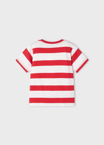 Mayoral Age 4 Boys Striped Cotton T Shirt 3019–22