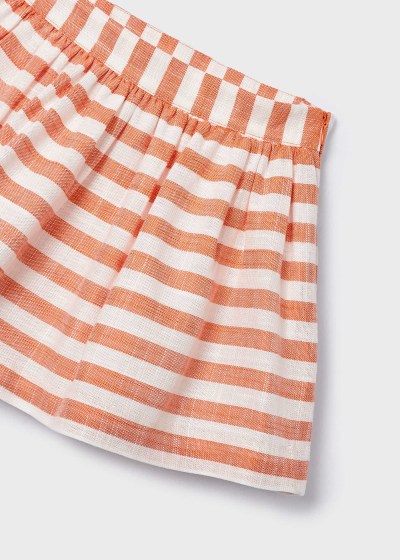 Mayoral Girls Age 4 Striped Skirt and Top Set