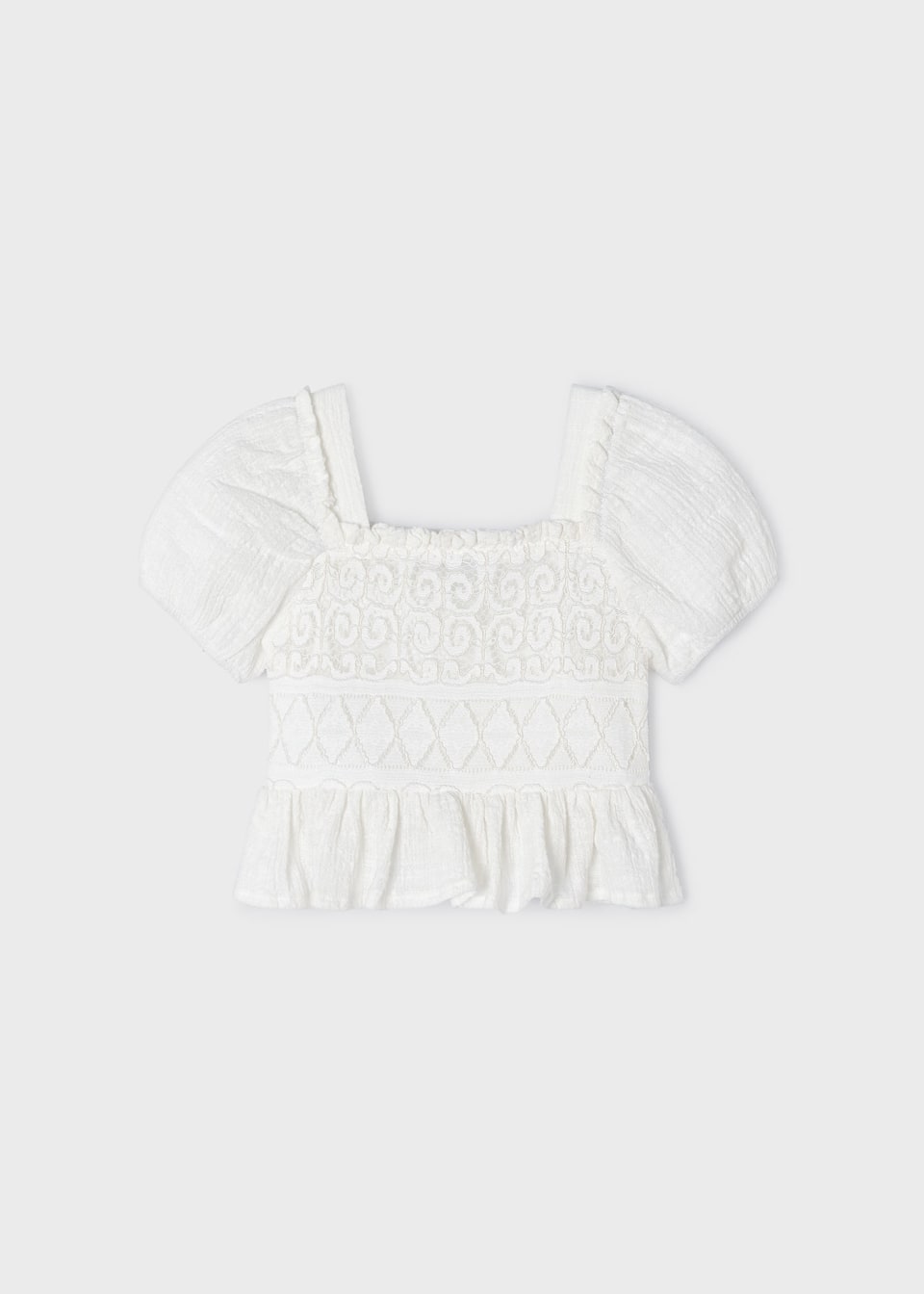 Mayoral Girls Age 4 Combined Crochet Culotte Set