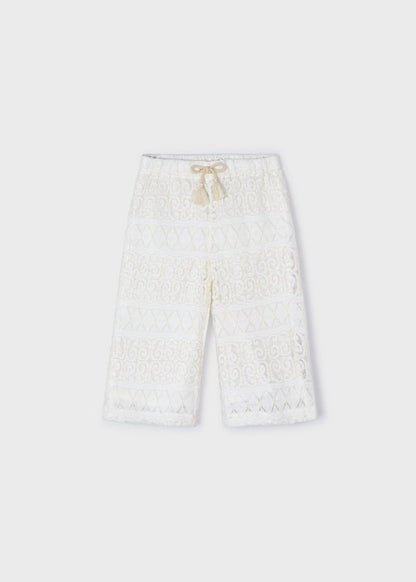 Mayoral Girls Age 4 Combined Crochet Culotte Set