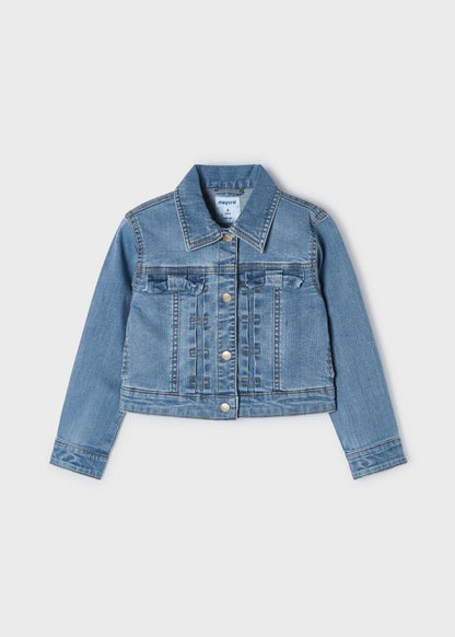 Mayoral Denim Jacket With Bows Girls Age 4 3747-26