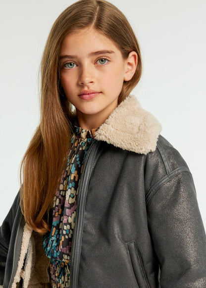 Mayoral Age 8 Girls Double Breasted Flight Style Jacket 7486 83