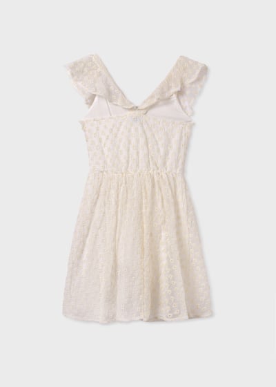 Mayoral Girls Age 8 Embroidered Bambula Dress