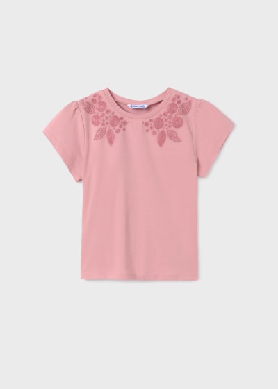 Mayoral Girls Age 8 Embroidered T-shirt