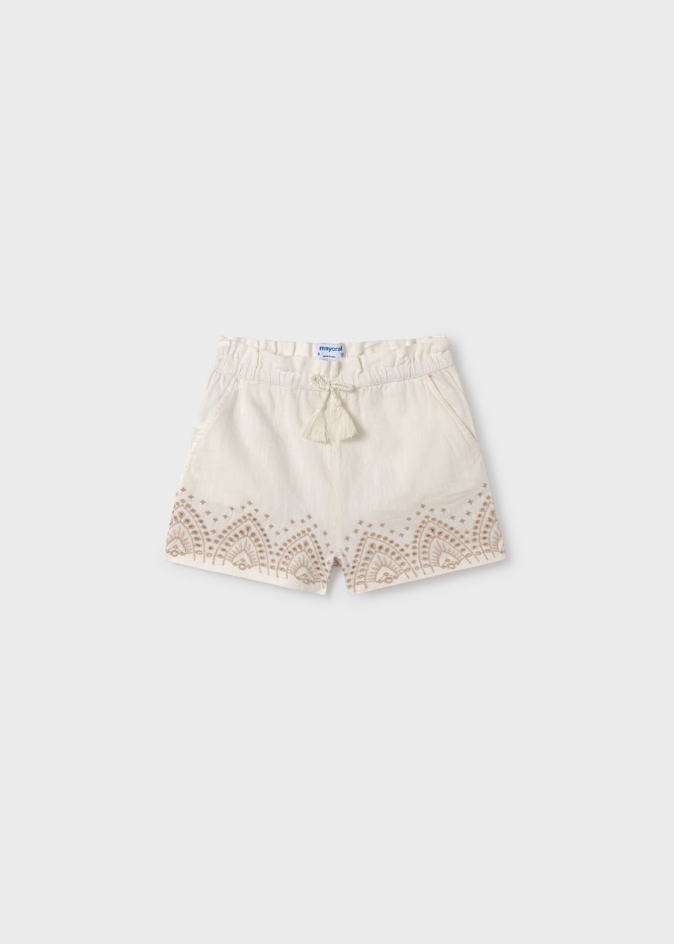 Mayoral Girls Age 8 Broderie Anglaise Cotton Shorts Set