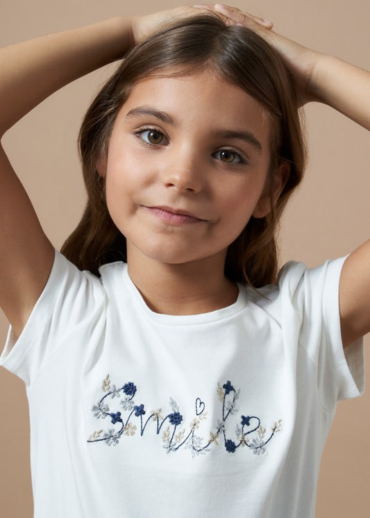 Mayoral Girls Age 8  Cotton Top 854-17