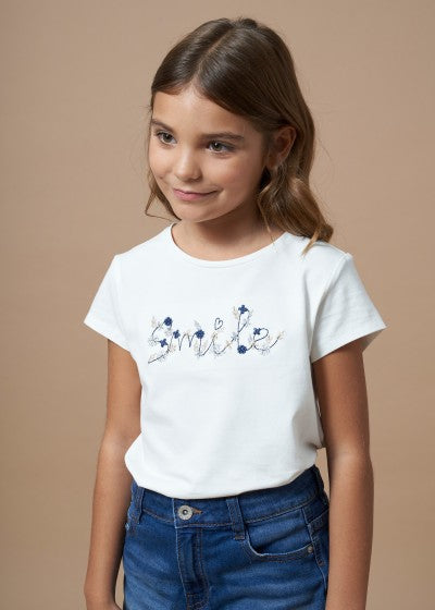 Mayoral Girls Age 8  Cotton Top 854-17