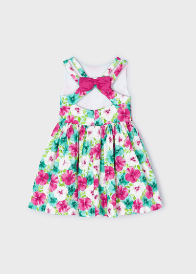 Mayoral Girls Age 4 Floral Printed Back Bow Dress