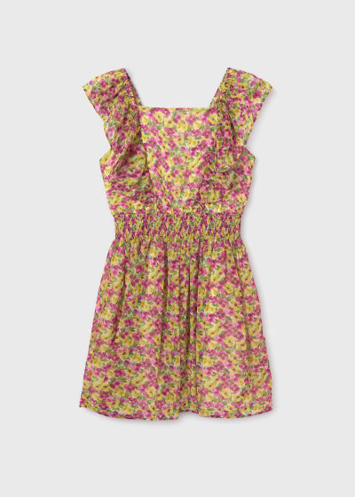 Mayoral Girls Age 8 Floral Print Ruffle Dress