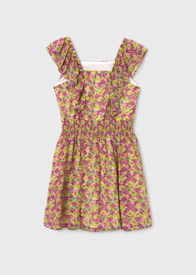 Mayoral Girls Age 8 Floral Print Ruffle Dress