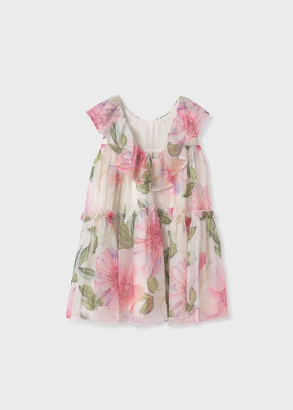 Abel & Lula Tulle Chiffon Dress, with Bolero Cardigan & Hair Slide Age 4