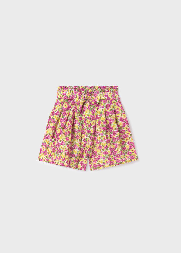 Mayoral Girls Age 8 Floral Print Ruffle Shorts