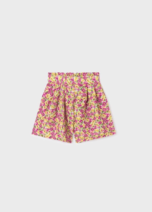 Mayoral Girls Age 8 Floral Print Ruffle Shorts