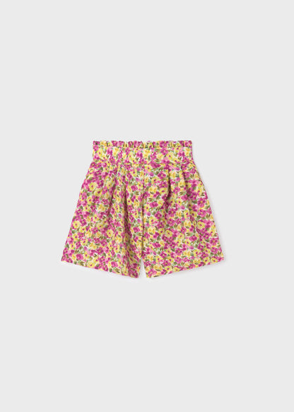 Mayoral Girls Age 8 Floral Print Ruffle Shorts