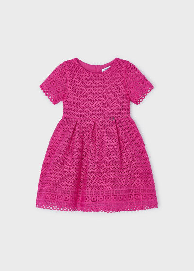 Mayoral Girls Age 4 Embroidered Guipure Dress