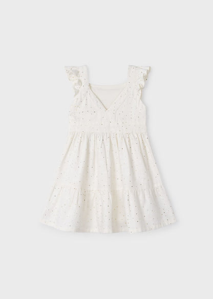 Mayoral Girls Age 4 Metallic Polka Dot Dress