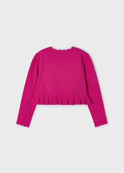 Mayoral Girls Age 4 Fuchsia Pink Cardigan