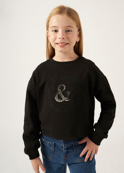 Mayoral Girls Age 8 Embroidered Sweatshirt 6455-36