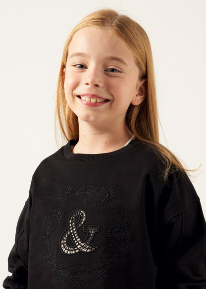 Mayoral Girls Age 8 Embroidered Sweatshirt 6455-36