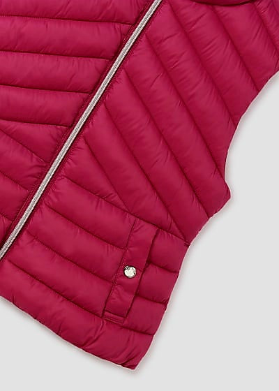 Mayoral Girls Age 8 Fuchsia Pink Padded Gilet