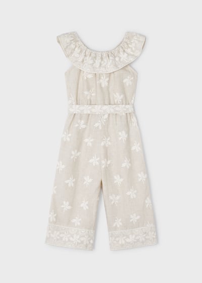 Mayoral Girls Age 4 Textured Print Jumpsuit 3860–39