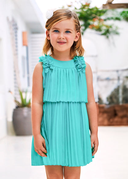 Mayoral Girls Age 4 Pleated Dress 3920–21