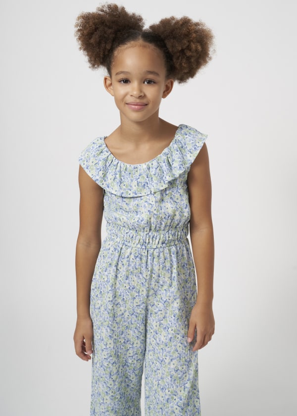 Mayoral Girls Age 8 Floral Jumpsuit 6857-14