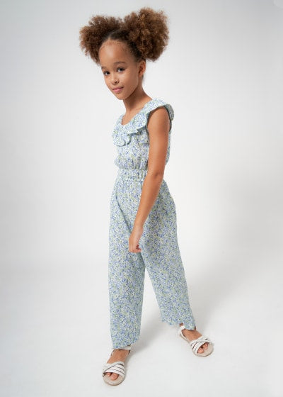 Mayoral Girls Age 8 Floral Jumpsuit 6857-14