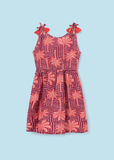 Mayoral Girls Age 8 Palms Wrap Dress 6951-33