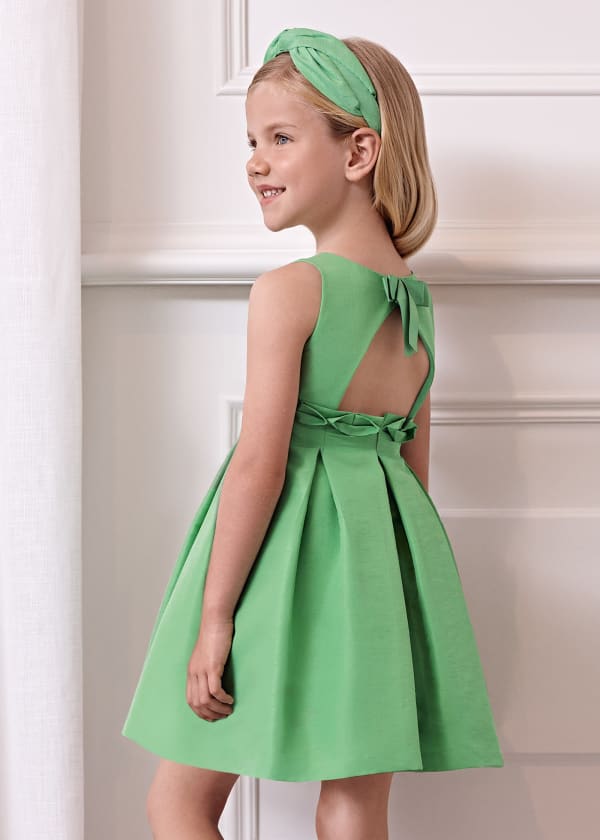 Abel & Lula Green  Dress with Matching Headband Age 4