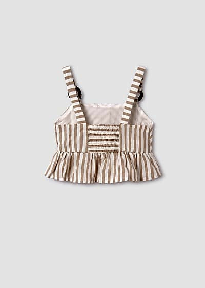 Mayoral Girls Age 8 Striped Shorts & Top Set