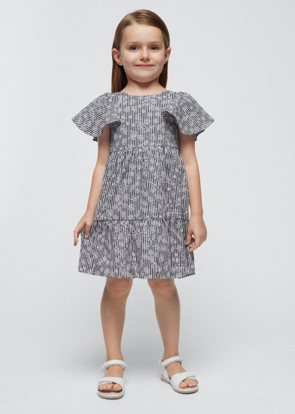 Mayoral Girls Age 4 Striped Poplin Dress 3940-23