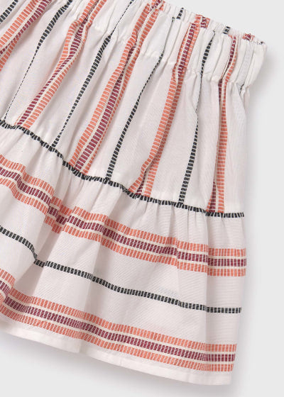 Mayoral Girls Age 8 Striped Skirt 6938-69