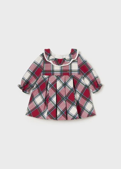 Mayoral Newborn 0-1 Month Girls Tartan Dress 2808 32