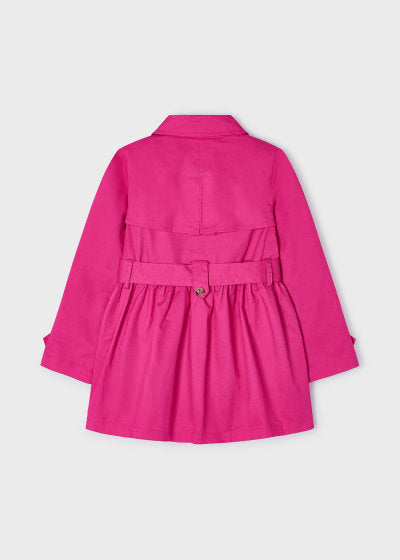 Mayoral Girls Age 4 Fuchsia Pink Trench Coat 3480-64