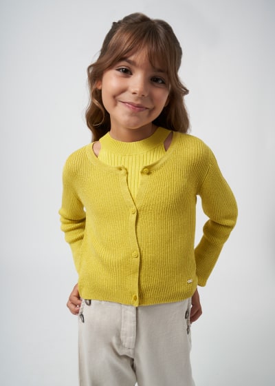 Mayoral Girls Age 8  Glitter Knitted Cardigan