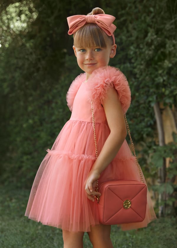 Abel & Lula Embroidered Tulle Dress, Complete Look Age 4